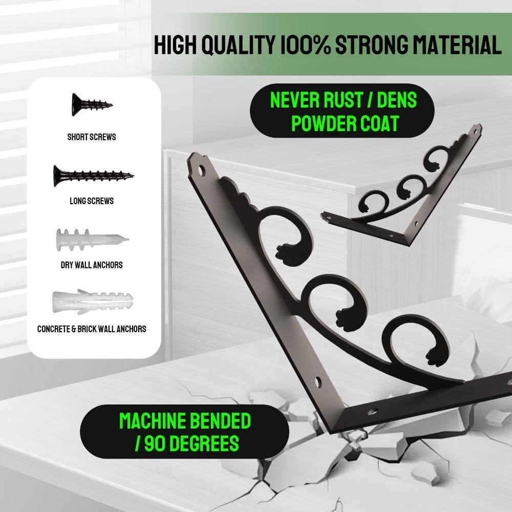 Infographic showing the high-quality features and construction of the brackets.