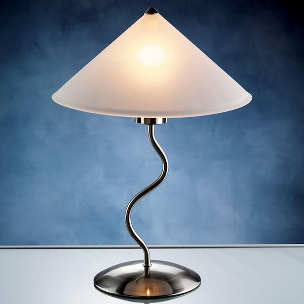 Reviews For Lumisource 19 In Brushed Metal Silver Indoor Touch Table Lamp With Frosted Glass Doe Li The Home Depot Reviews For Lumisource 19 In Brushed, Doe Li Touch Lamp