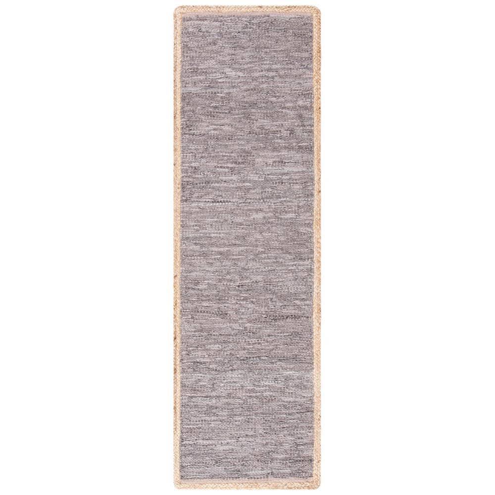 SAFAVIEH Cape Cod Light Gray/Natural 2 ft. x 8 ft. Border Runner Rug