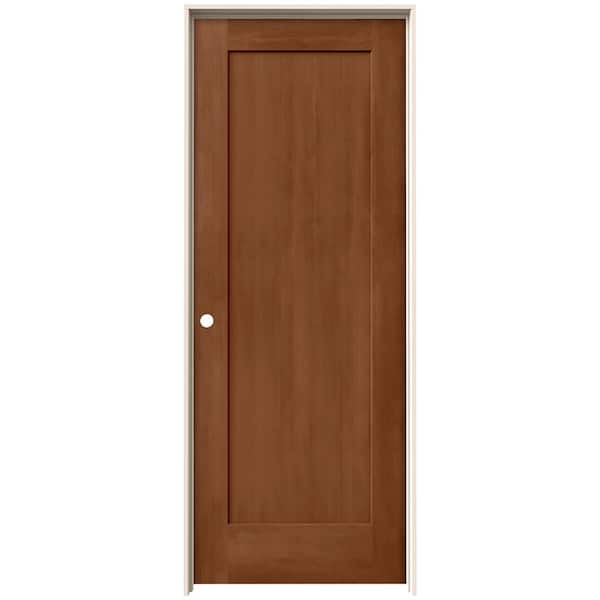 JELD-WEN 28 in. x 80 in. Madison Hazelnut Stain Right-Hand Solid Core Molded Composite MDF Single Prehung Interior Door