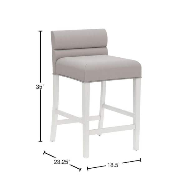 Hillsdale Furniture Desco 35 in. White Low Back 27 in. Non Swivel