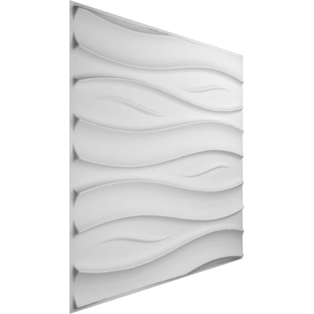 White Textured PVC 3D Decorative Wall Panel 19.63" x 19.63"