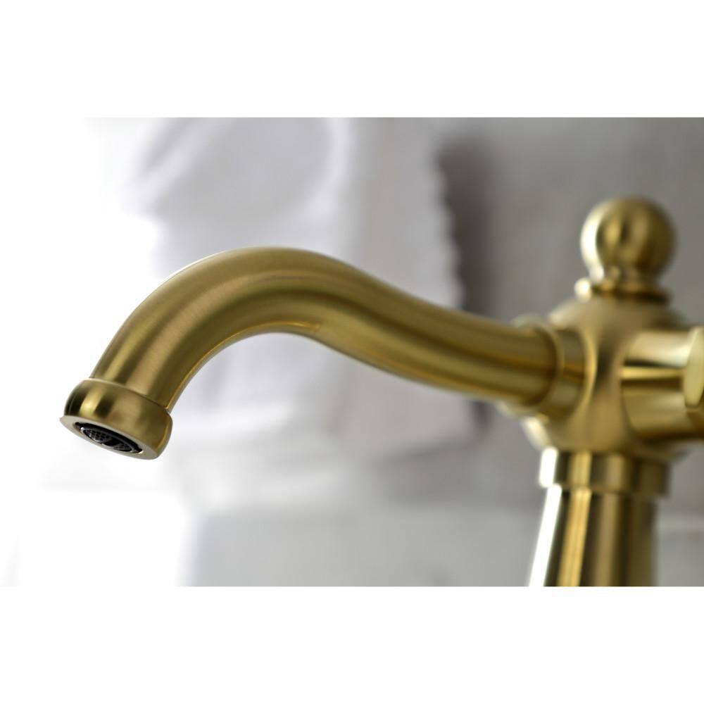 Nautical Elegance Brushed Brass Single-Handle Bathroom Faucet