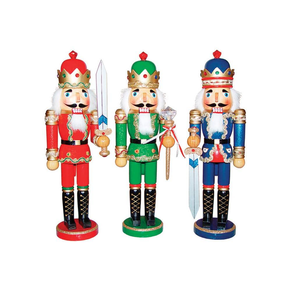 Santa's Workshop 15 in. Bejeweled Kings (Set Of 3) 70174 - The Home Depot