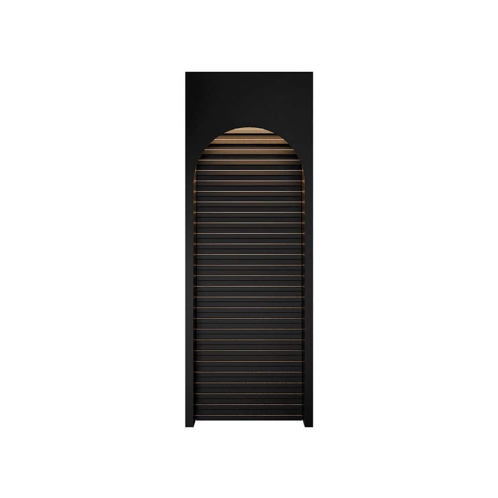 Orlene 16 in. 1-Light Black Indoor/Outdoor Wall Sconce with Glass Diffuser 3000K price history on PriceWatchPro