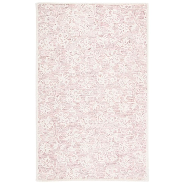 SAFAVIEH Metro Pink/Ivory 4 ft. x 6 ft. High-Low Floral Area Rug