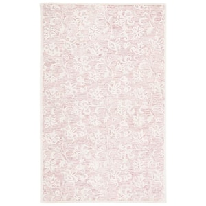 Metro Pink/Ivory 8 ft. x 10 ft. High-Low Floral Area Rug