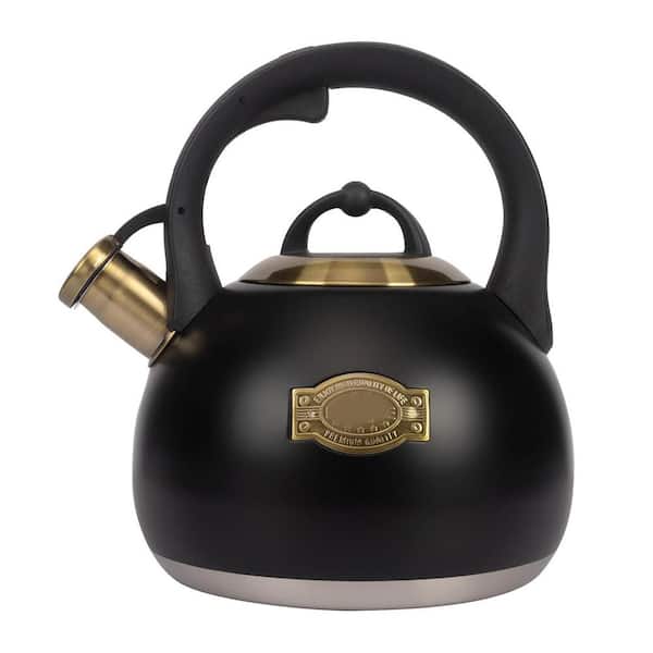 13-Cup Silver Classic Stovetop Tea Kettle Food Grade Stainless Steel Induction Compatible Home Kitchen with Whistling