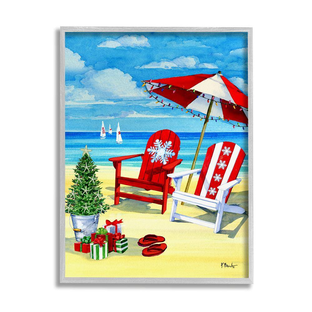 Holiday Beach Scenery by Paul Brent 1 Piece Framed Graphic Print Nature Poster Art Print 20 in. x 16 in. price history on PriceWatchPro
