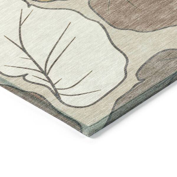 Chantille Machine Washable Indoor/Outdoor Abstract ACN2348 Linen 2 ft. 3 in. x 7 ft. 6 in. Runner Rug