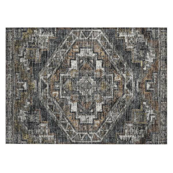 Chantille Machine Washable Indoor/Outdoor Abstract ACN2794 Black 2 ft. x 3 ft. Accent Rug