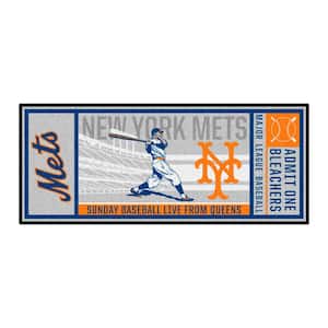 New York Mets Gray 2 ft. 6 in. x 6 ft. Ticket Runner Rug