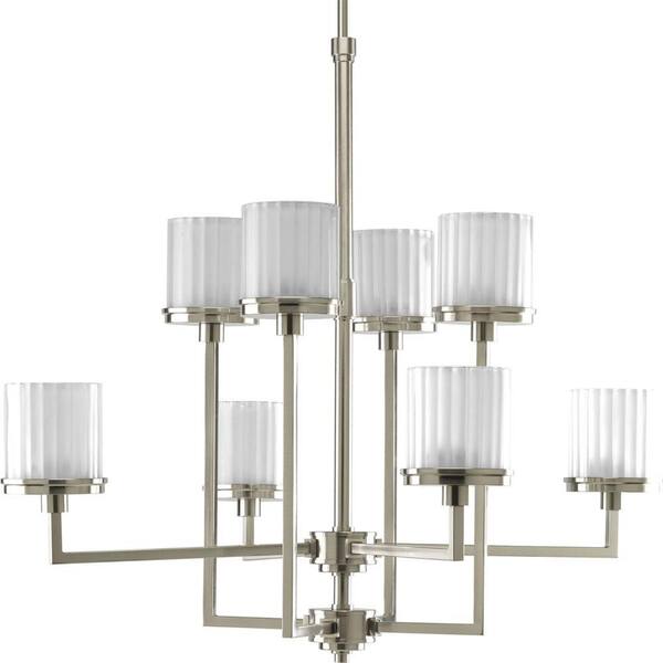 Progress Lighting Encore Collection 8-Light Brushed Nickel Chandelier-DISCONTINUED