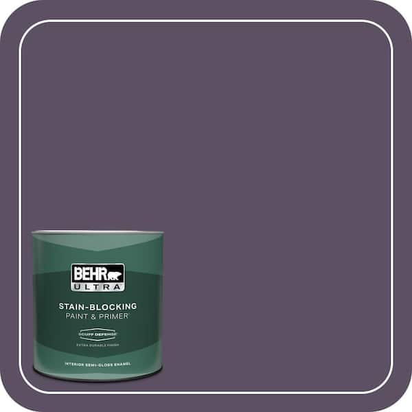 BEHR ULTRA 1 qt. #660F-7 Napa Grape Extra Durable Semi-Gloss Enamel Interior Paint & Primer