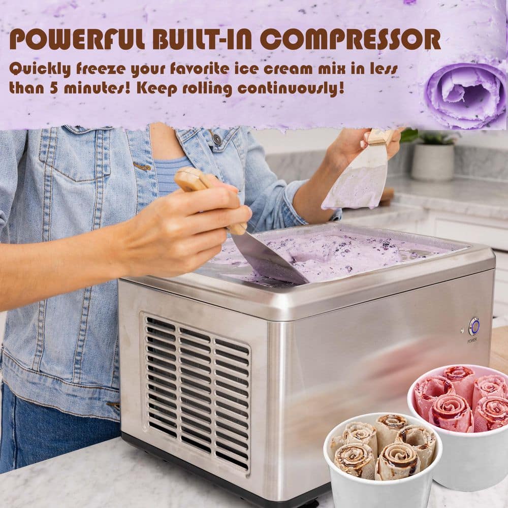 Whynter Stainless Steel Portable Instant Ice Cream Maker with Compressor