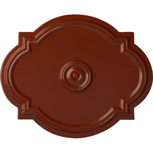 Ekena Millwork 1 in. x 21-1/4 in. x 17-3/8 in. Polyurethane Waltz Ceiling Medallion, Firebrick