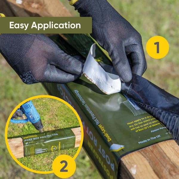 Rot Protector Plus 28 in. H - 8 in. x 8 in. Square or 10 in. Round - Fence and Post Protection (5-Pack)