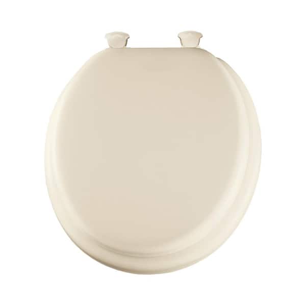 Mayfair LiftOff Soft Round Closed Front Toilet Seat in Biscuit 13EC 346