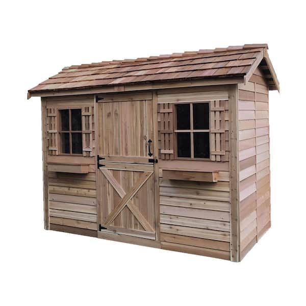 Cabana 10 ft. x 8 ft. Western Red Cedar Garden Shed