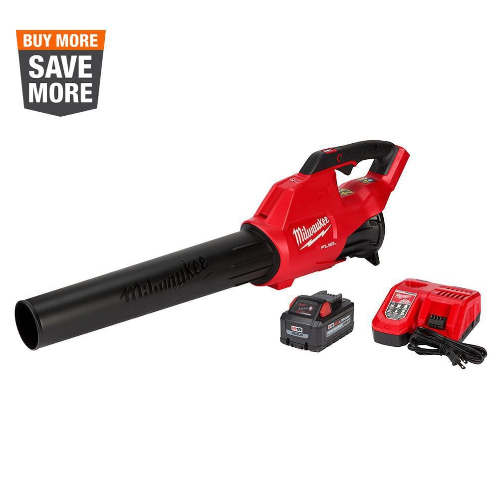 Milwaukee M18 FUEL 120 MPH 450 CFM 18V Lithium-Ion Brushless Cordless Handheld Blower Kit with 8.0 Ah Battery, Rapid Charger 2724-21HD - The Home Depot