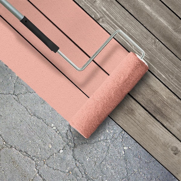 1 gal. #P180-3 Pink Mimosa Textured Low-Lustre Enamel Interior/Exterior Porch and Patio Anti-Slip Floor Paint