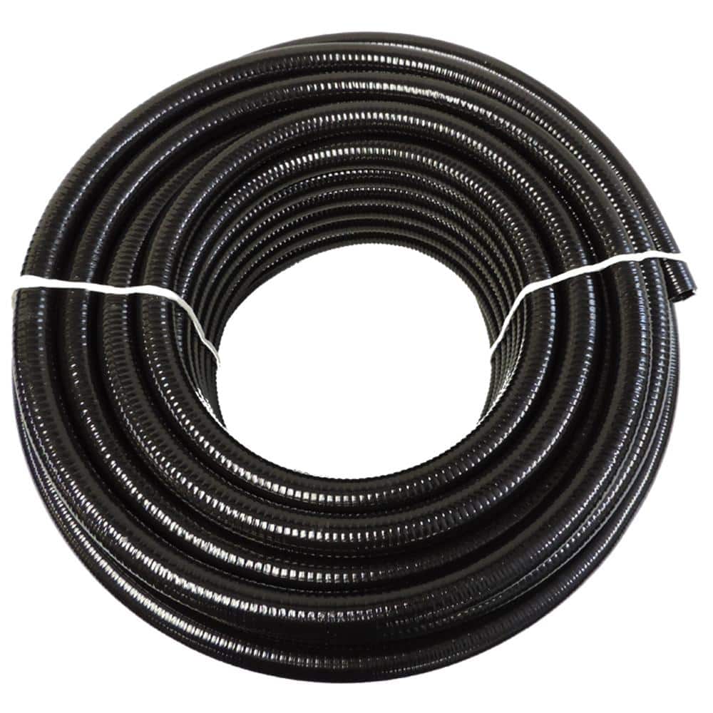 TekTube 2 In X 25 Ft PVC Schedule 40 Black Ultra Flexible Pipe 