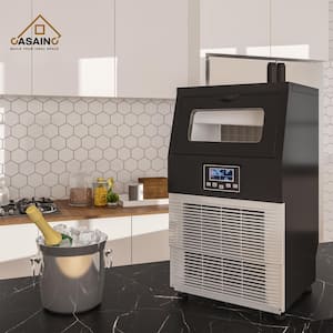 Teamson Kids 250 lbs. Freestanding Self-Contained Ice Maker in Stainless  Steel MIM250R - The Home Depot