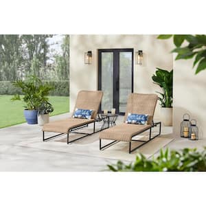 Melrose Park Black Wicker Outdoor Chaise Lounge