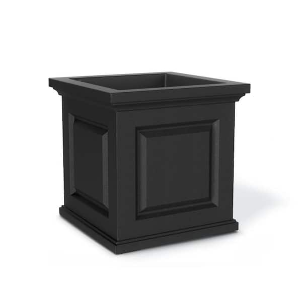 Mayne Fairfield 20 in. Square Self-Watering Black Polyethylene