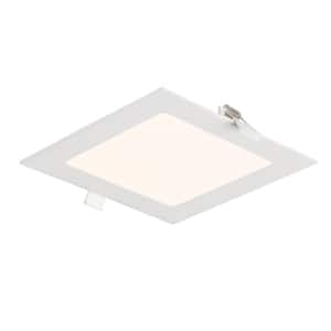 6 in. Square 900 Lumens Integrated LED Canless Slim Panel Light, 5000K