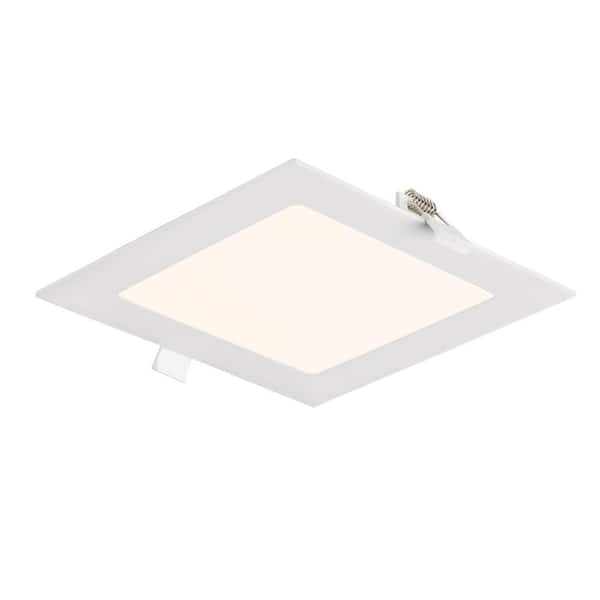 EnviroLite 6 in. Square 900 Lumens Integrated LED Canless Slim Panel Light, 5000K