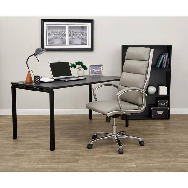 Office Star Products Smoke Faux Leather Executive Office Chair