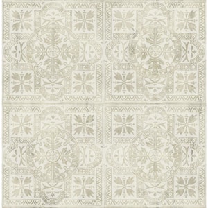 Tiles Beige and Cream Paper Non - Pasted Strippable Wallpaper Roll (Cover 56.05 sq. ft.)
