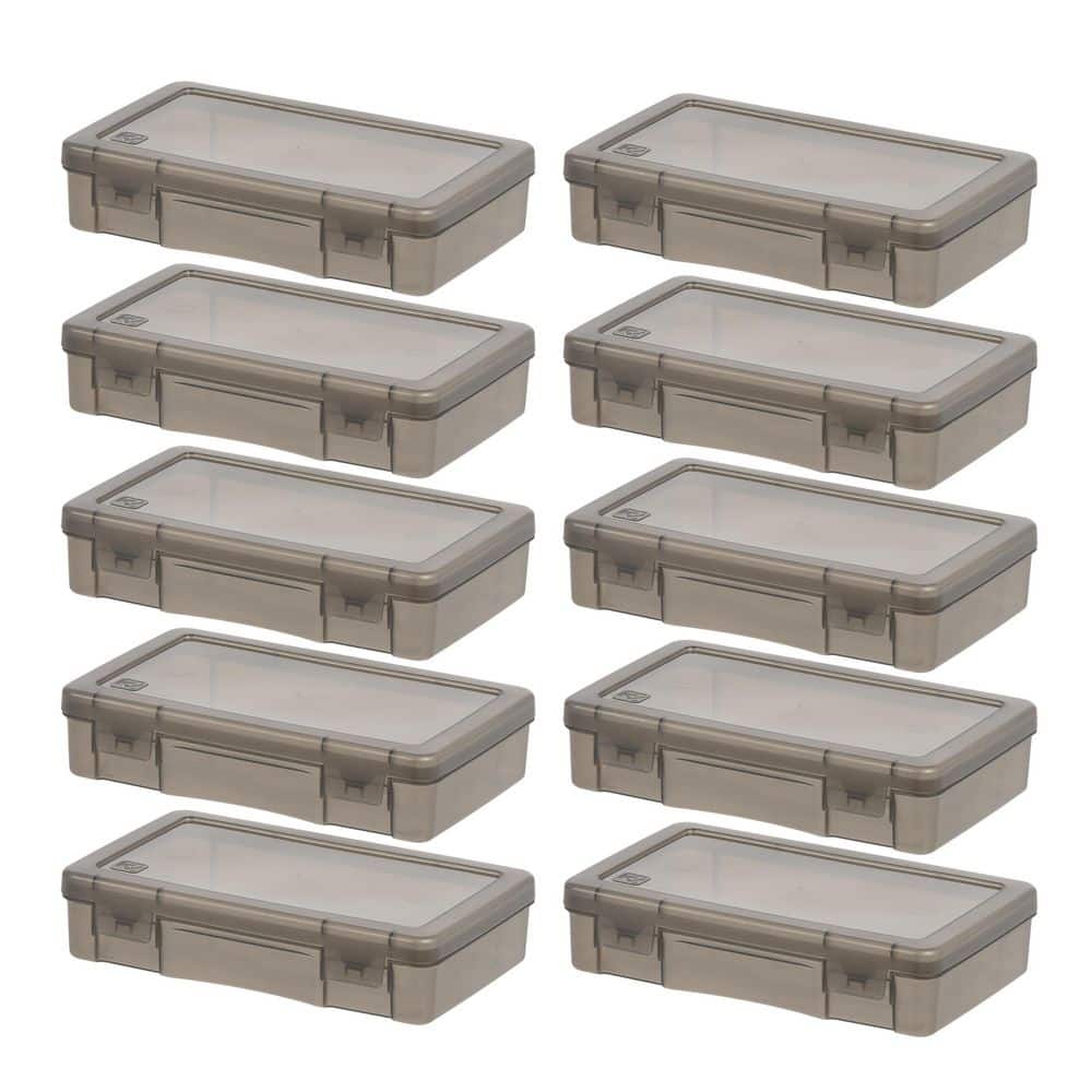 Small Plastic Pencil Case, Hobby Art Craft Supply Organizer, Pencil Box, Gray, Set of 10 price history on PriceWatchPro