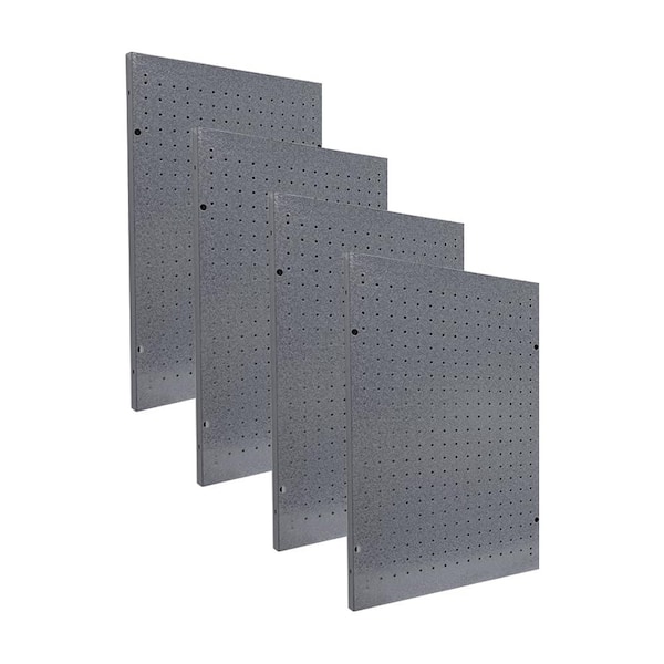 Metal Pegboard Wall Panels, 4 Pack Peg Boards for Utility Room Office Garage Tool Storage