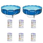 12 ft. x 30 in. Metal Frame Round Pool (2-Pack) and Replacement Cartridge (6-Pack)
