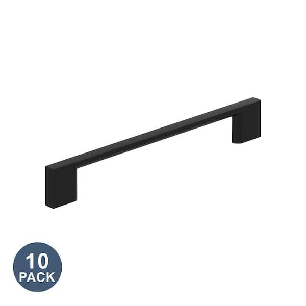 10-Pack Cityscape 6-5/16 in. 160mm Modern Matte Black Bar Cabinet Pulls