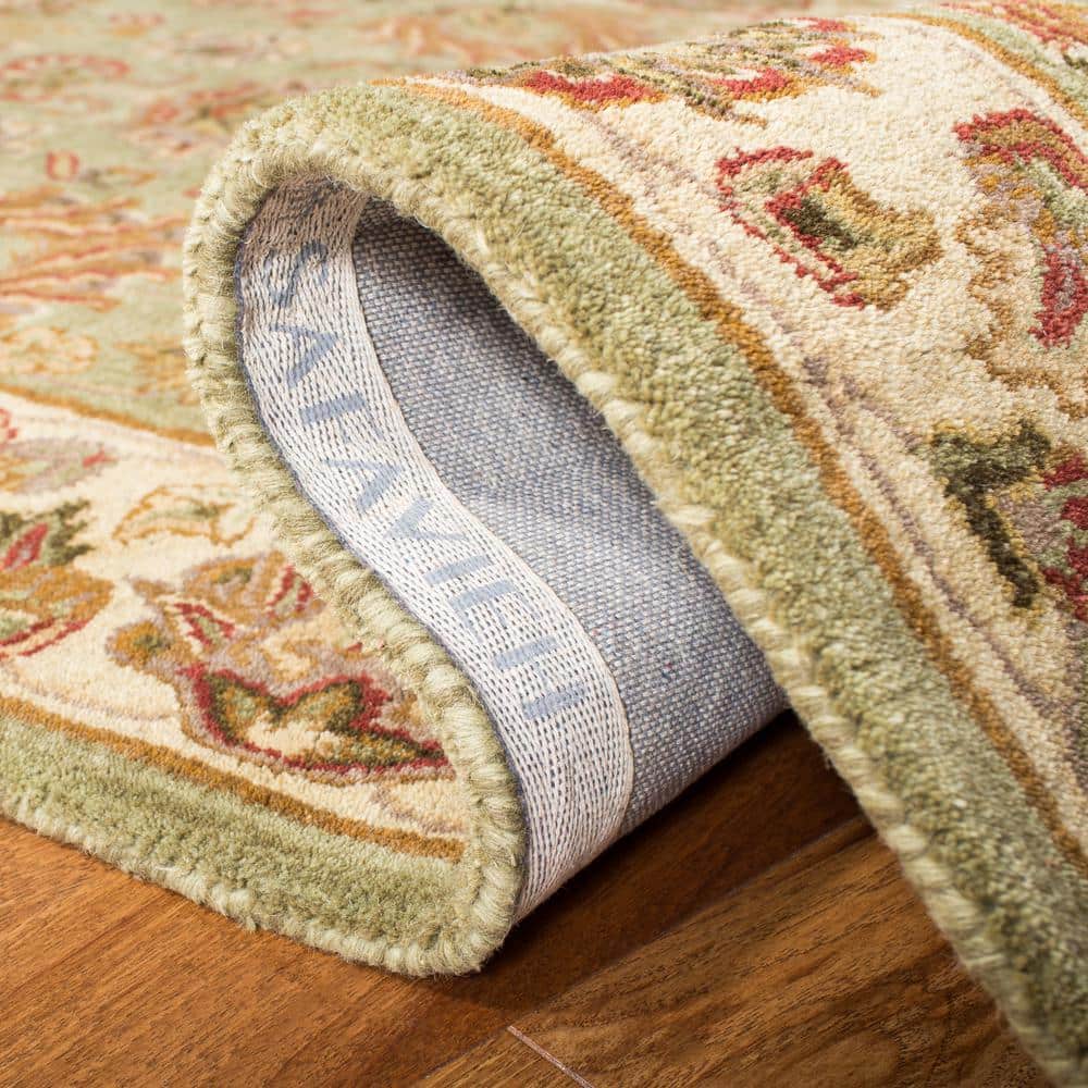 Heritage Green and Gold Hand-Tufted Wool Area Rug 2' x 3'