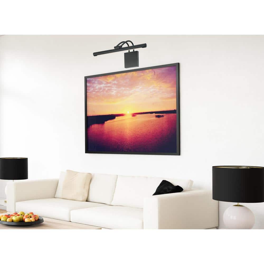Matte Black Adjustable LED Picture Light with Dimmable Feature