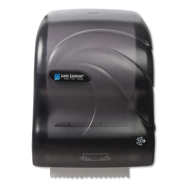 San Jamar Black Simplicity Translucent Mechanical Roll Paper Towel Dispenser