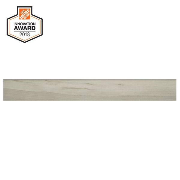 Lifeproof Linen Wood 3 In X 24 In Glazed Porcelain Bullnose Trim Tile 0 48 Sq Ft Piece Lp35p43f9cc1p1 The Home Depot