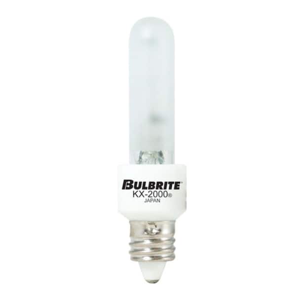 KX-2000 60-Watt T3 Krypton/Xenon Light Bulb with Mini-Candelabra Screw (E11) Base, Frost, 2700K, (2-Pack)