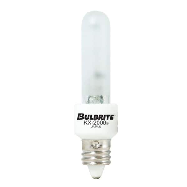 Bulbrite KX-2000 60-Watt T3 Krypton/Xenon Light Bulb with Mini-Candelabra Screw (E11) Base, Frost, 2700K, (2-Pack)