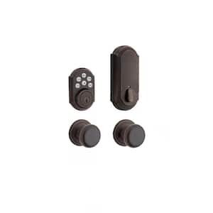 SmartCode 909 Venetian Bronze Single Cylinder Keypad Electronic with Juno Passage Knob