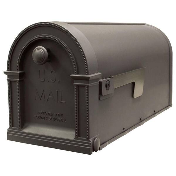 Gibraltar Mailboxes Laurel Decorative Rustic Weather Wood Plastic Post-Mount Mailbox