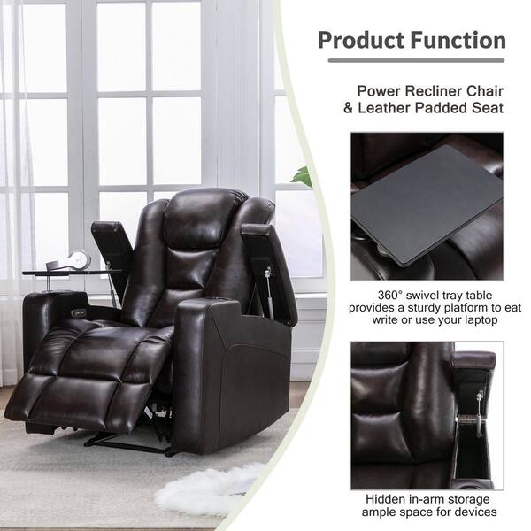 recliner chair with laptop tray