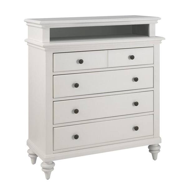 Home Styles Bermuda 4-Drawer Brushed White Chest