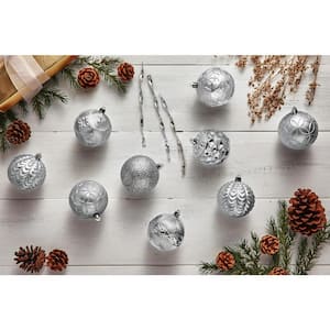 60 Count Silver Shatterproof Ornaments