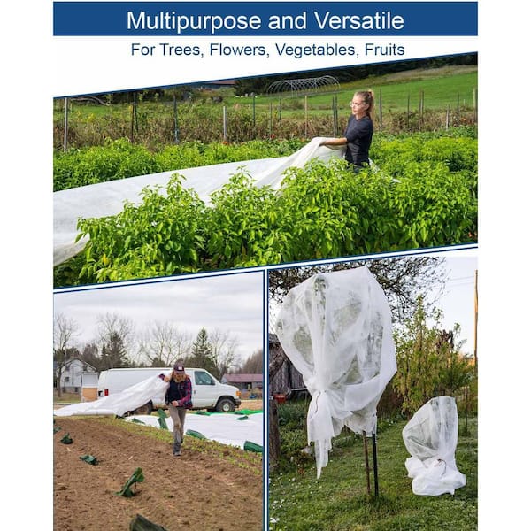 N/A 10 ft. White Polyester Plant Support Covers Frost Protection Blankets  for Outdoor Gardens (10-Pack) OGSA10416 - The Home Depot