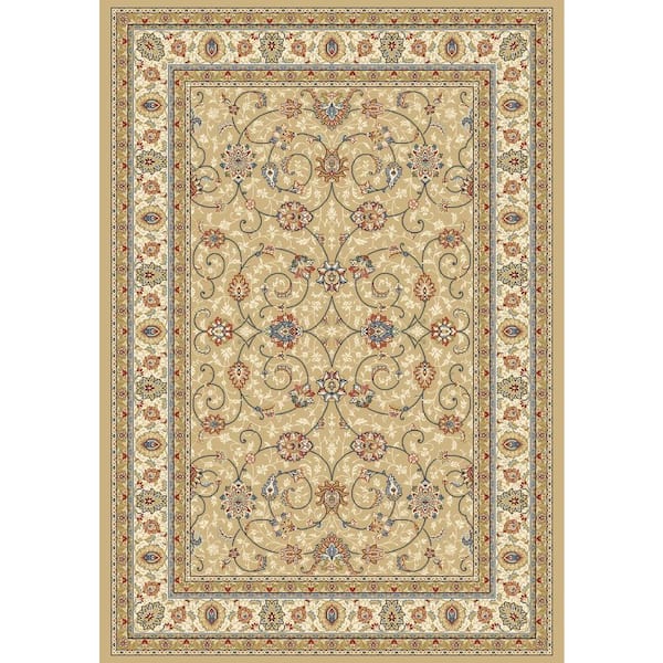 Home Decorators Collection Vaughan Light Gold/Ivory 4 ft. x 6 ft. Indoor Area Rug
